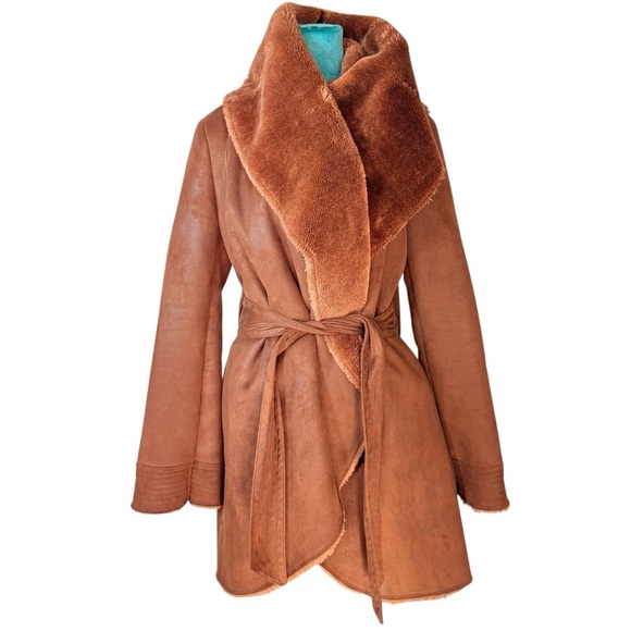 GET Faux Shearling Coat Women M Folklore Taylor Swift Fallcore - Picture 3 of 12